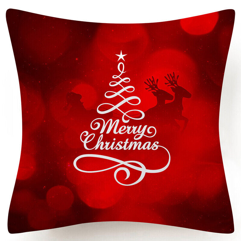 Throw PILLOW COVER Christmas Gift Decorative Xmas Two-Sided Cushion Cases 18X18"