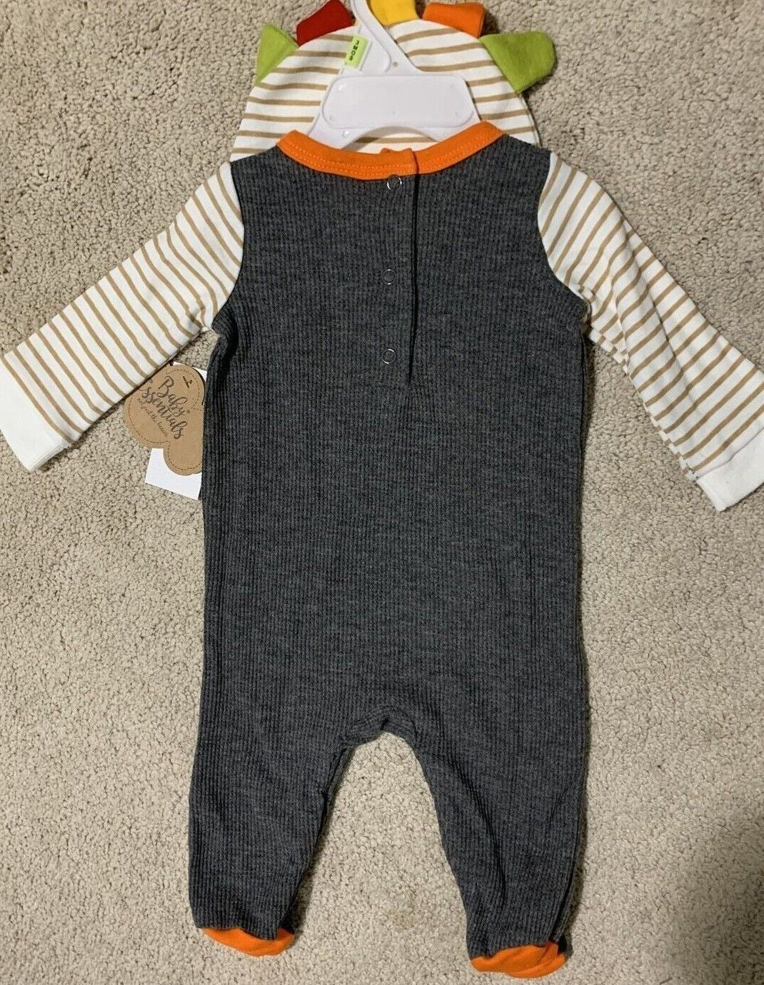 MY 1St THANKSGIVING 2-Piece Outfit Sleeper & Hat BABY ESSENTIALS 3 Mos. NEW