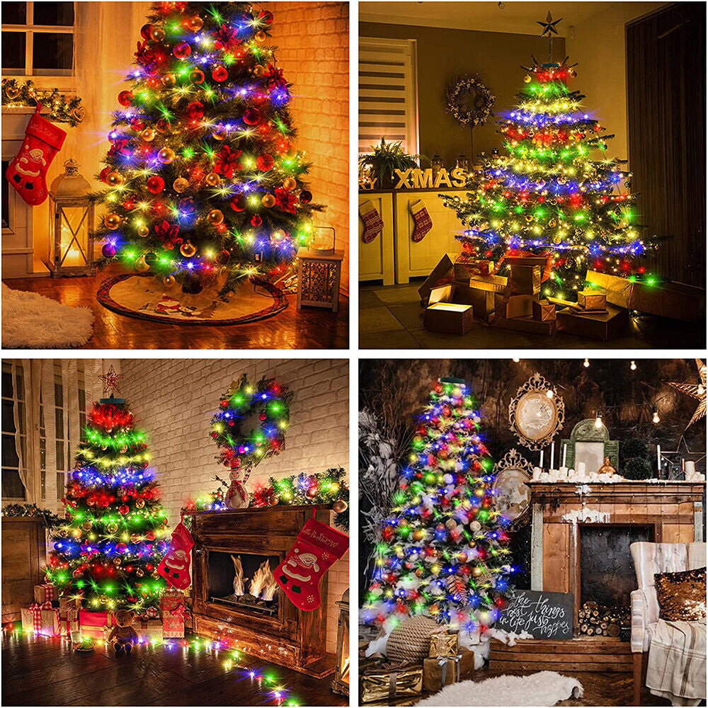 160LED Christmas Tree Waterfall Lights Fairy String Outdoor Waterproof Decor RGB