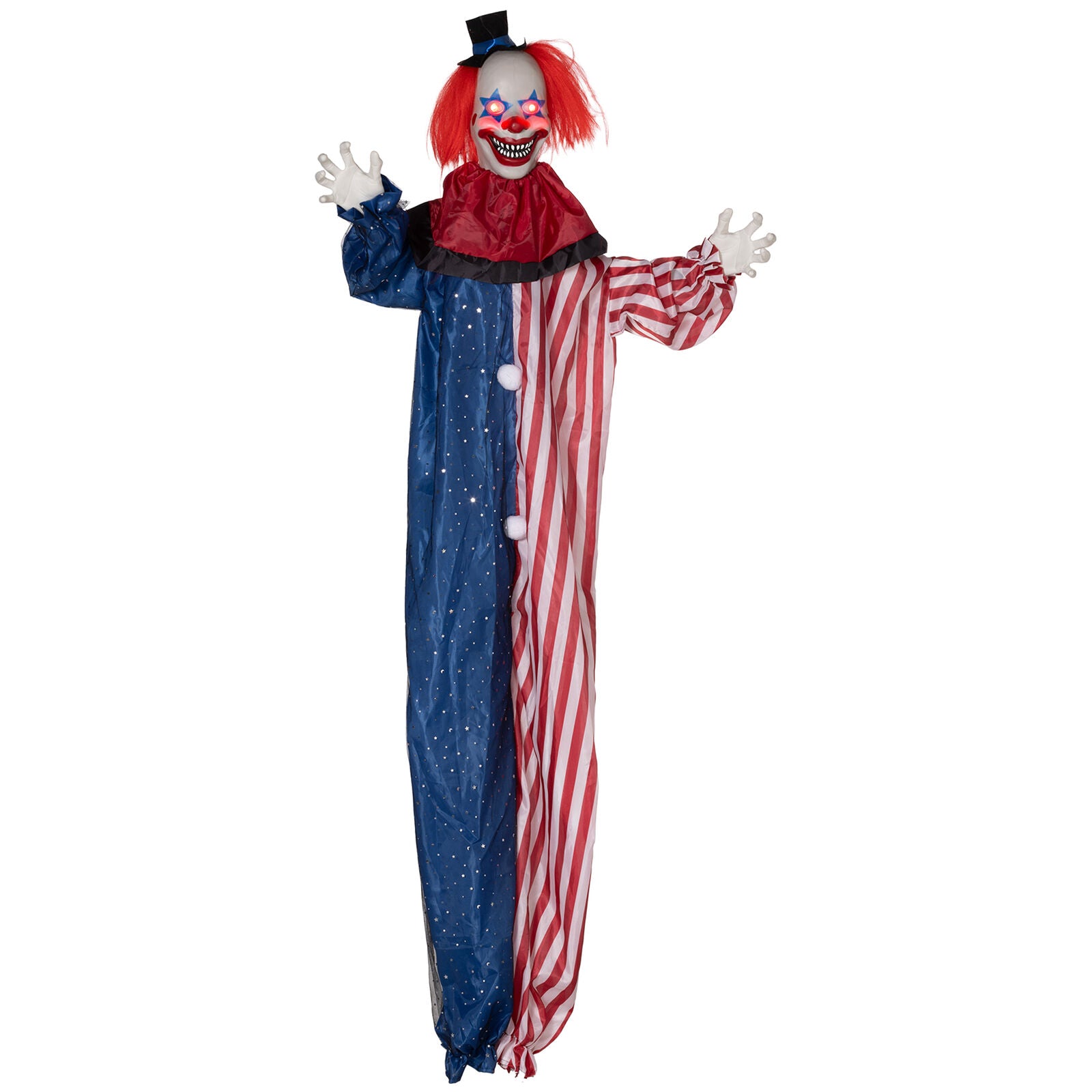 Hanging Clown Halloween Animatronic, Sound Activated for Party