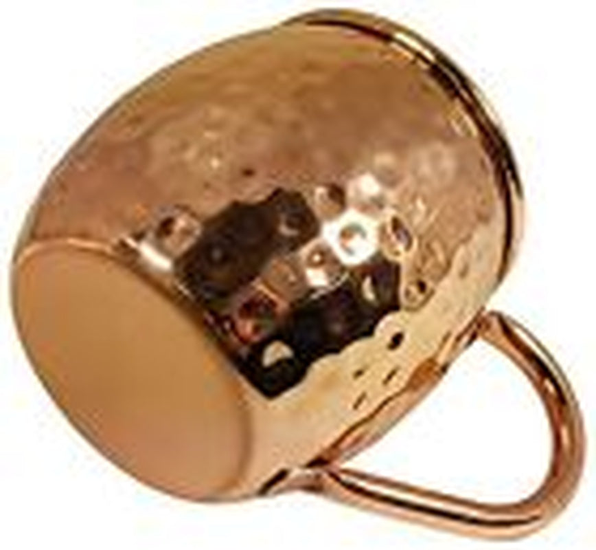 4 Pack Pure Copper Moscow Mule Mugs, Each Hammered Mug Holds 18 Ounces
