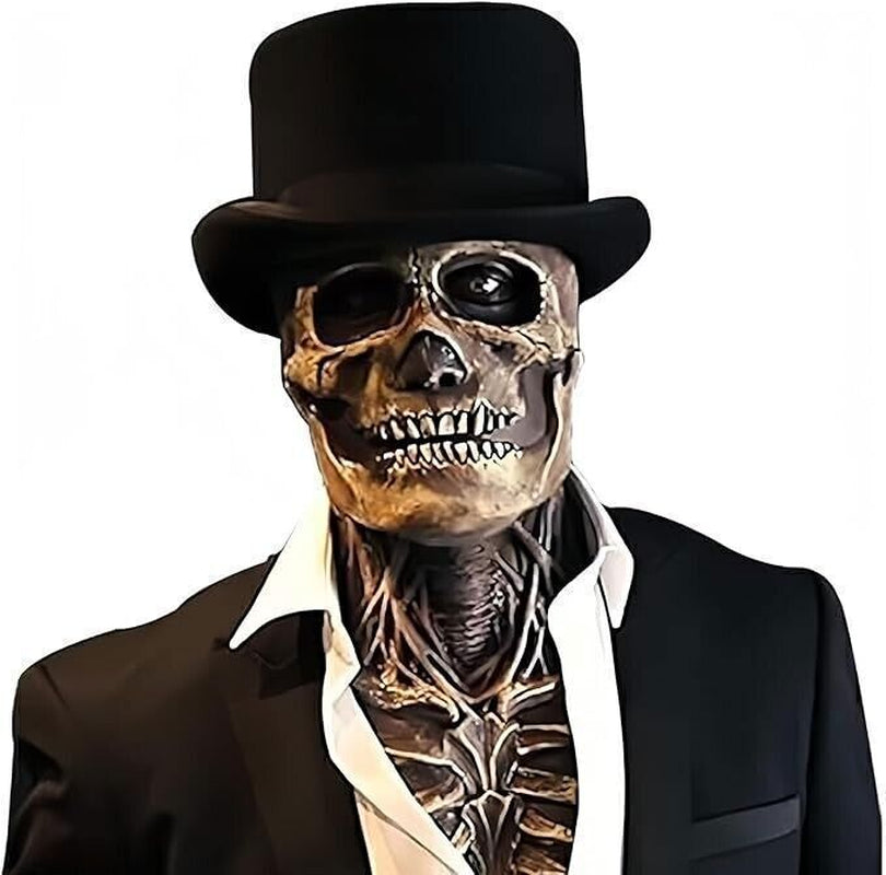 Halloween Skeleton Scary Mask Skull Full Head Cosplay Costume Horror Prop & Hat