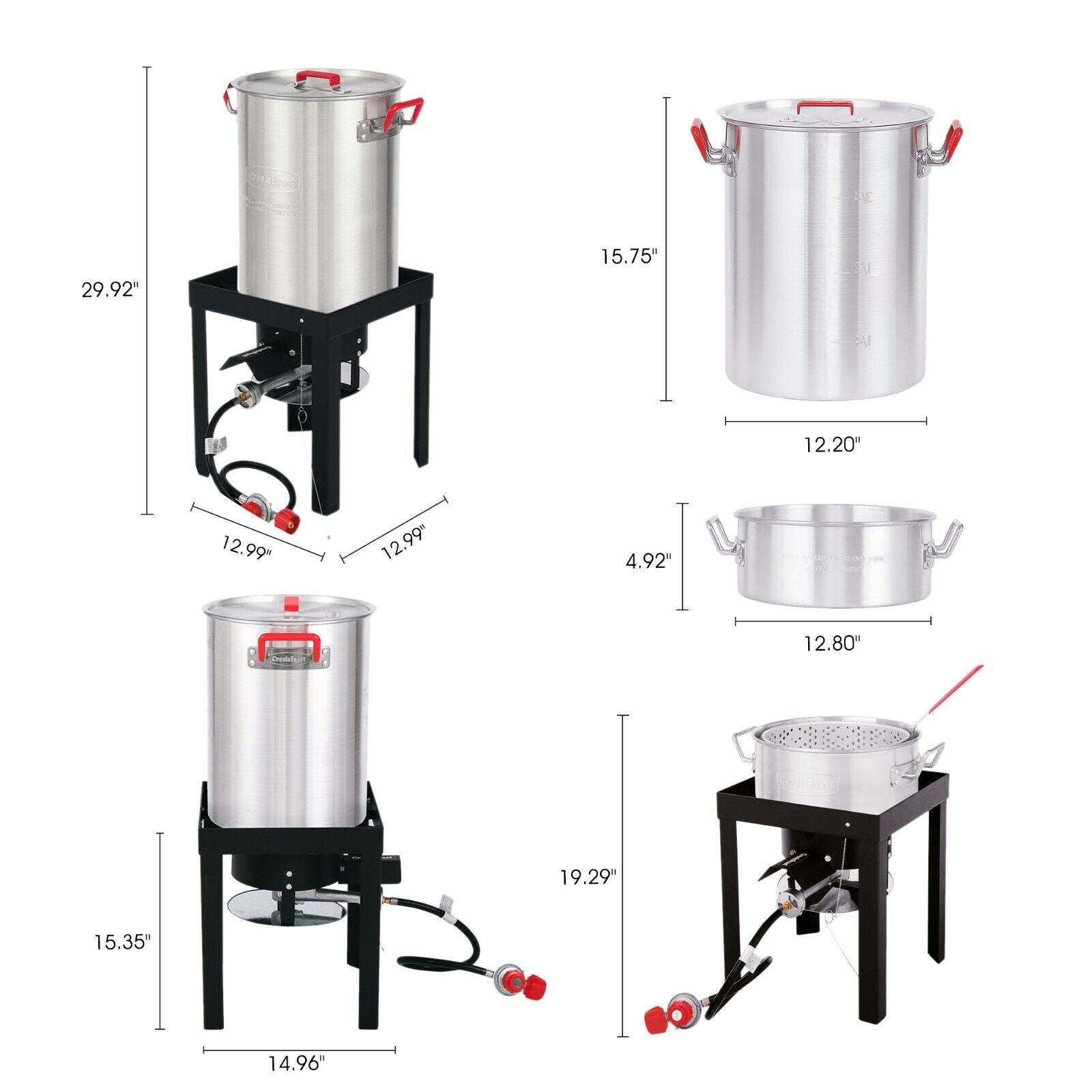 Creole Feast 30 Qt. Turkey Fryer Boiler Steamer Kit Thanksgiving Day Deep Fry