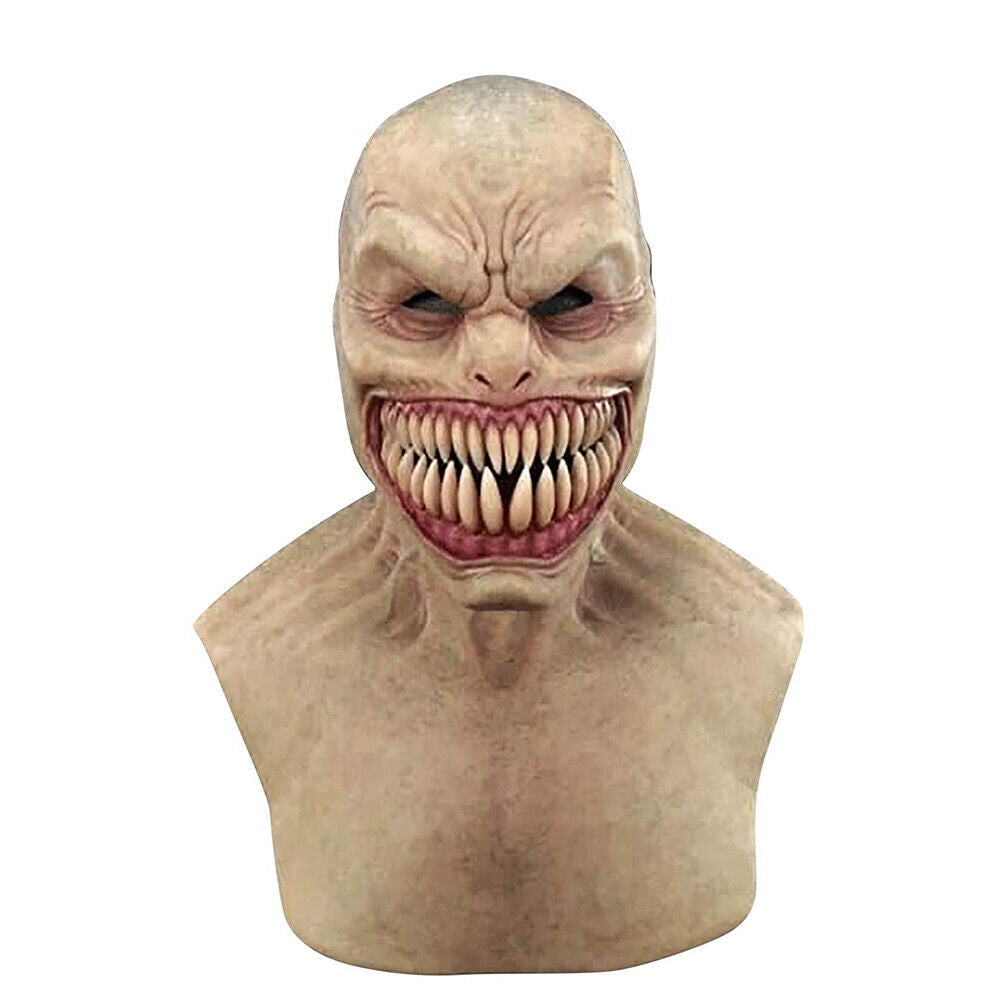 Halloween Devil Horror Mask Scary Full Head Mask Latex Cosplay Clown Face Cover