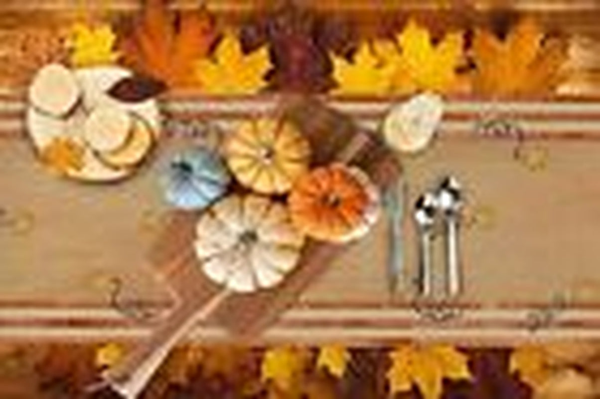 Orange Fall Table Runner, Autumn Thanksgiving Harvest Pumpkin Table Runners