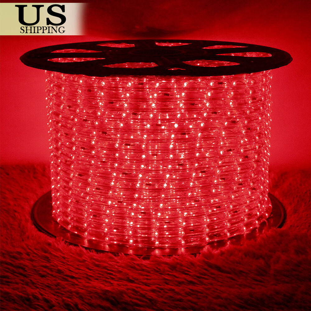 LED Rope Light 110V Garden Indoor Outdoor String Lighting Tube 50/150/100/300 Ft