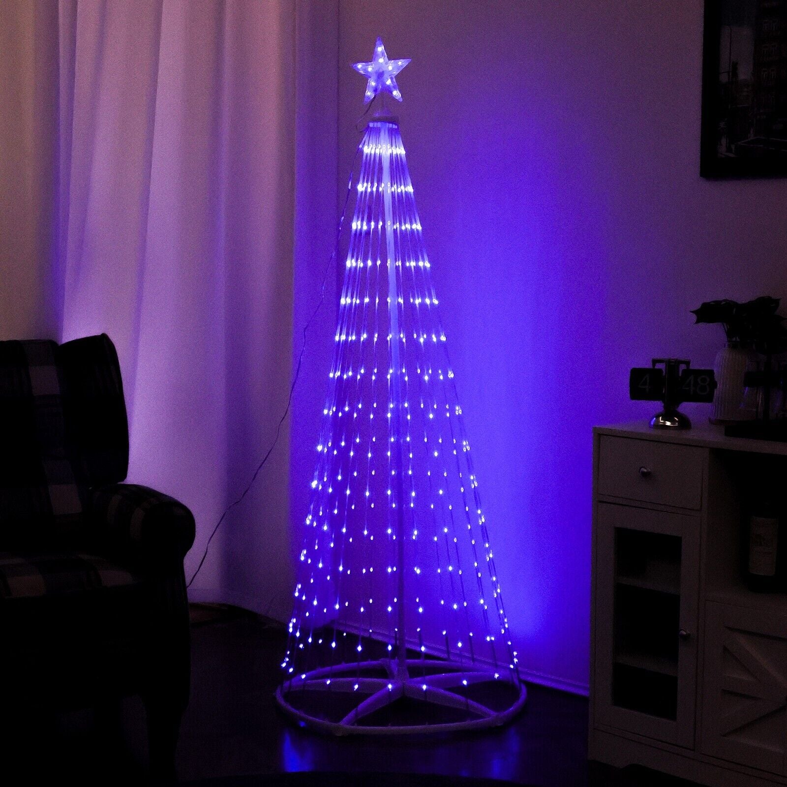 370 LED Lights Show Christmas Tree Cone Outdoor Xmas Home Yard Decor Multicloor