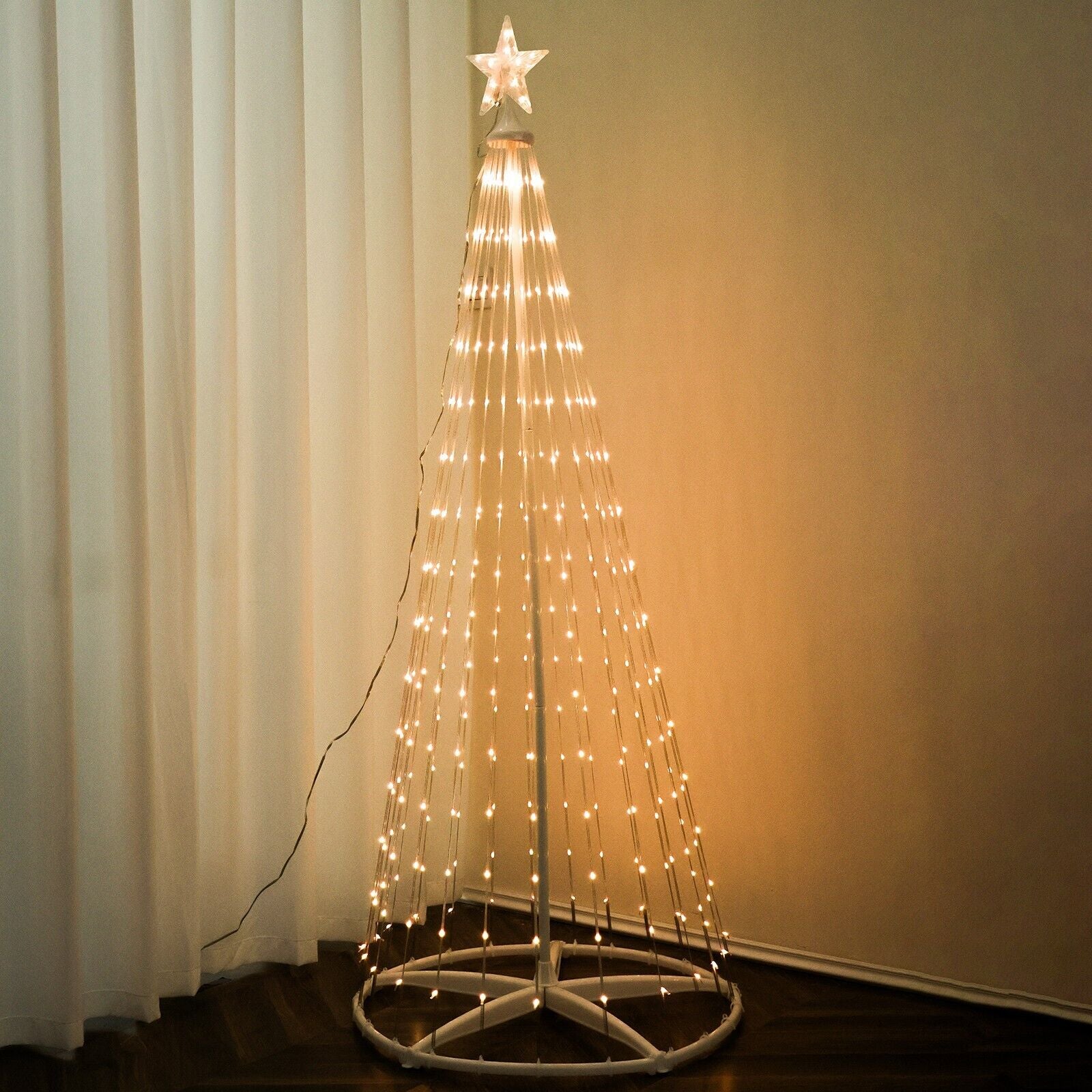 370 LED Lights Show Christmas Tree Cone Outdoor Xmas Home Yard Decor Multicloor