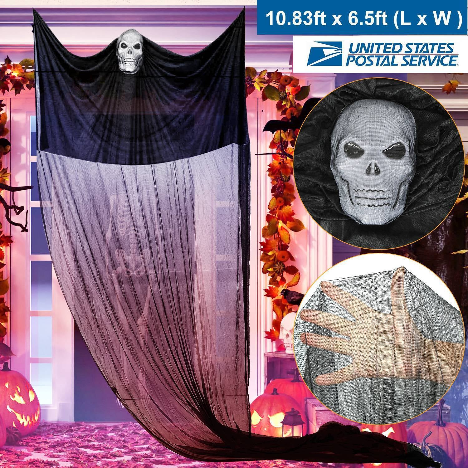 10.8' Halloween Haunted House Ghost Hanging Decoration Indoor/Outdoor Home Decor