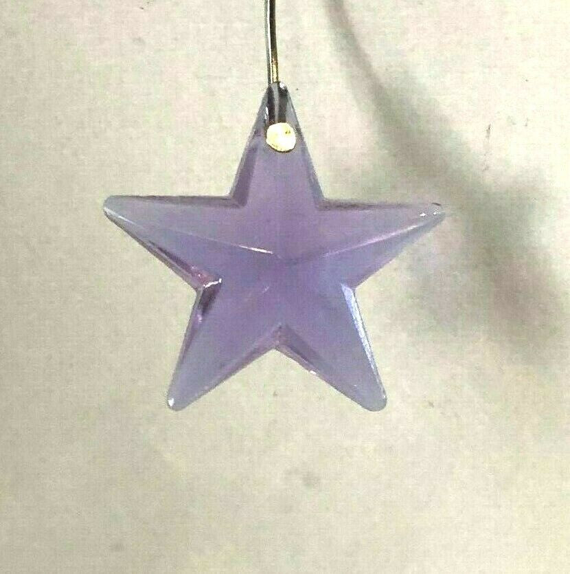 NEW: 28Mm Lilac Alexandrite Glass STAR PRISM ORNAMENT SUNCATCHER