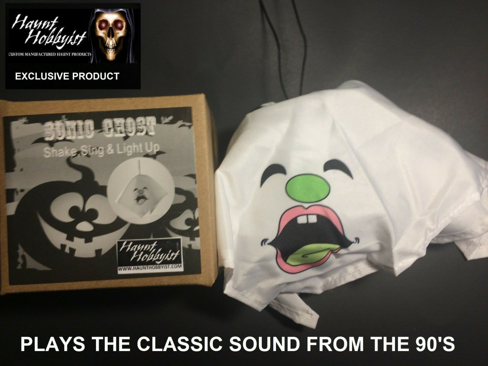 Sonic Ghost Shakes Lights up & Classic Sound Halloween Haunt Hobbyist Busters