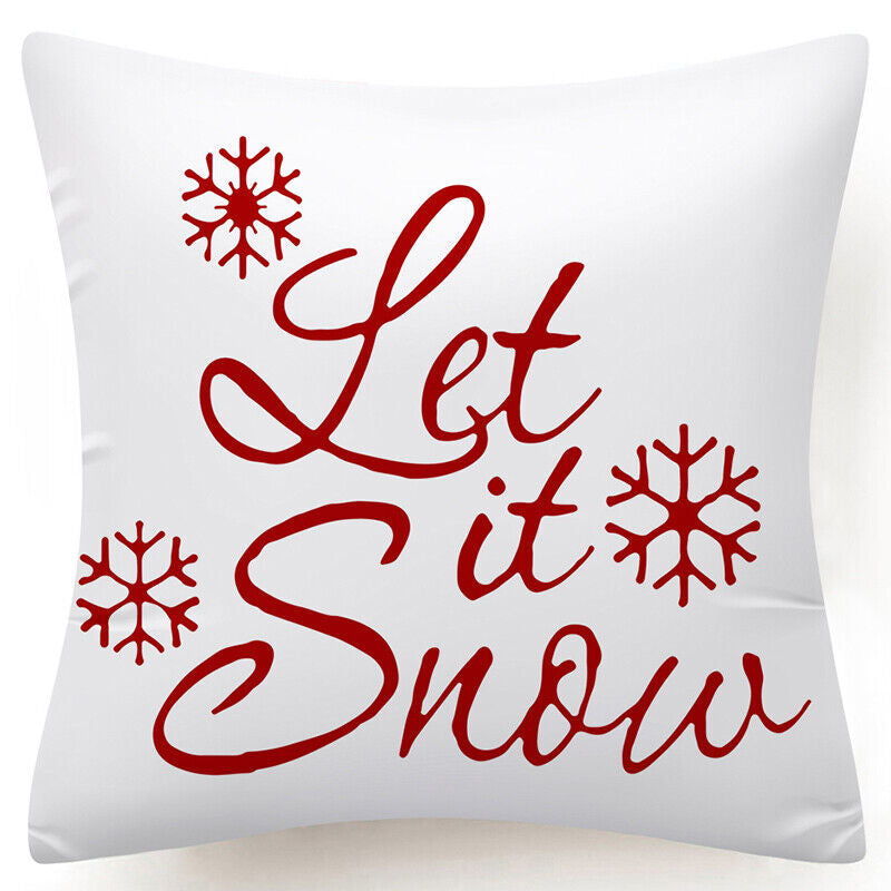 Throw PILLOW COVER Christmas Gift Decorative Xmas Two-Sided Cushion Cases 18X18"