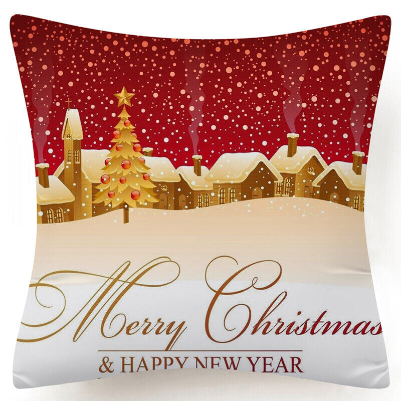 Throw PILLOW COVER Christmas Gift Decorative Xmas Two-Sided Cushion Cases 18X18"