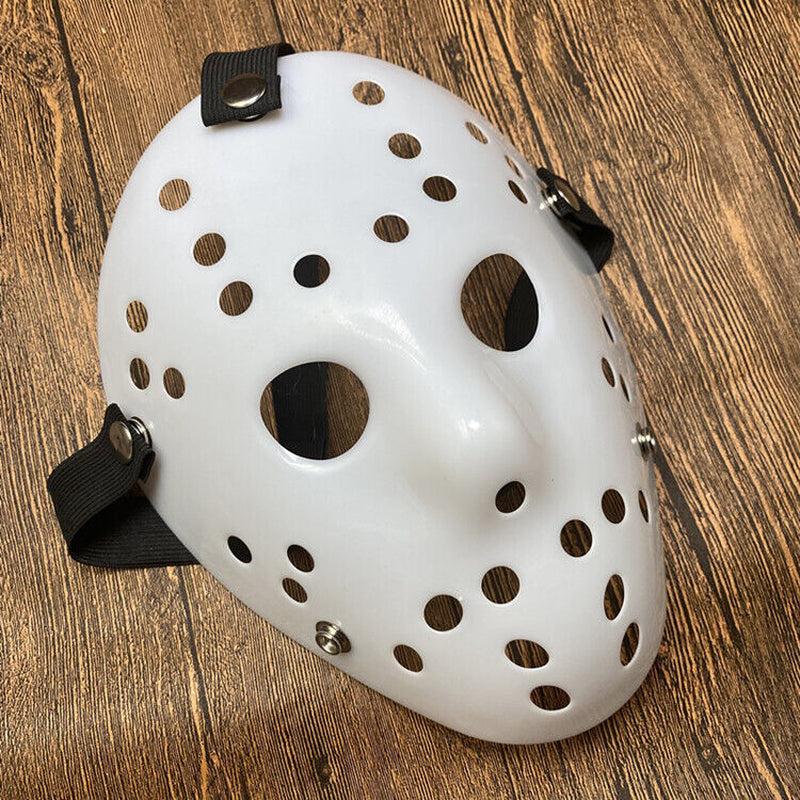 White Halloween Freddy Jason Mask Scary Hockey Party Mask Friday 13Th Full Mask