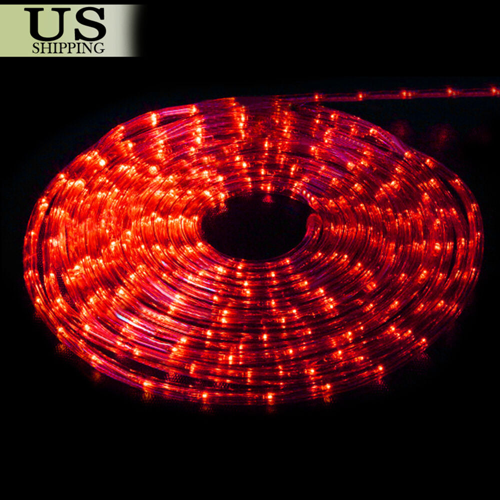 LED Rope Light 110V Garden Indoor Outdoor String Lighting Tube 50/150/100/300 Ft