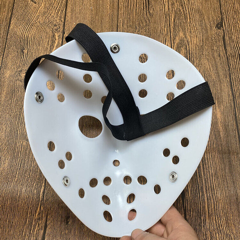 White Halloween Freddy Jason Mask Scary Hockey Party Mask Friday 13Th Full Mask