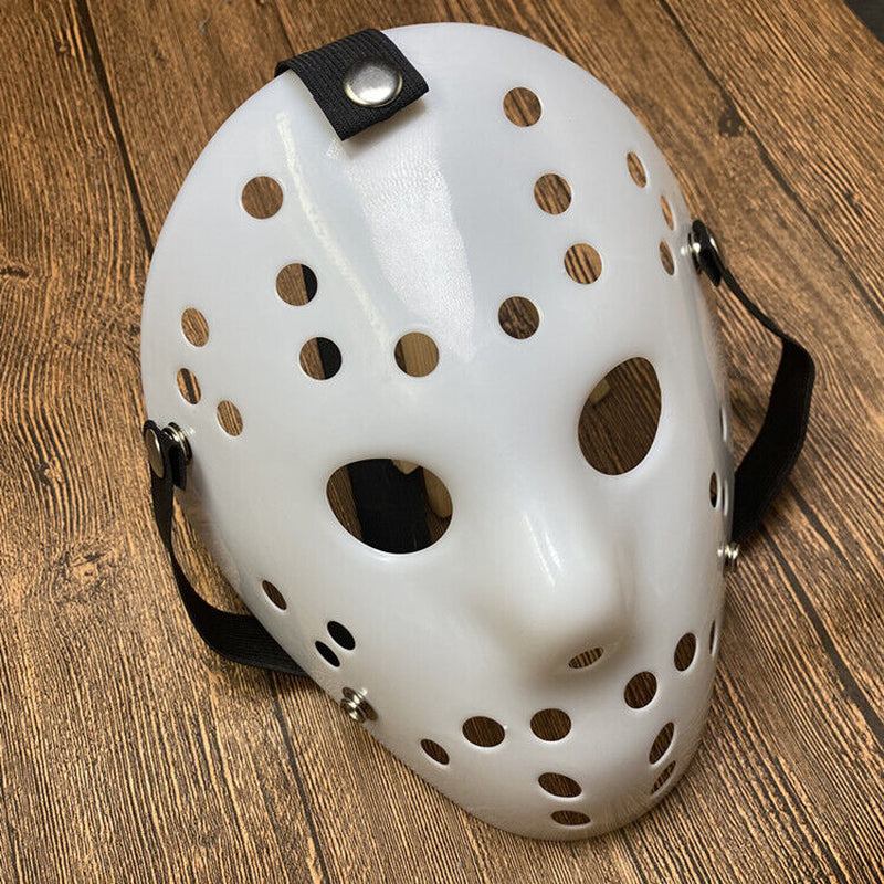 White Halloween Freddy Jason Mask Scary Hockey Party Mask Friday 13Th Full Mask