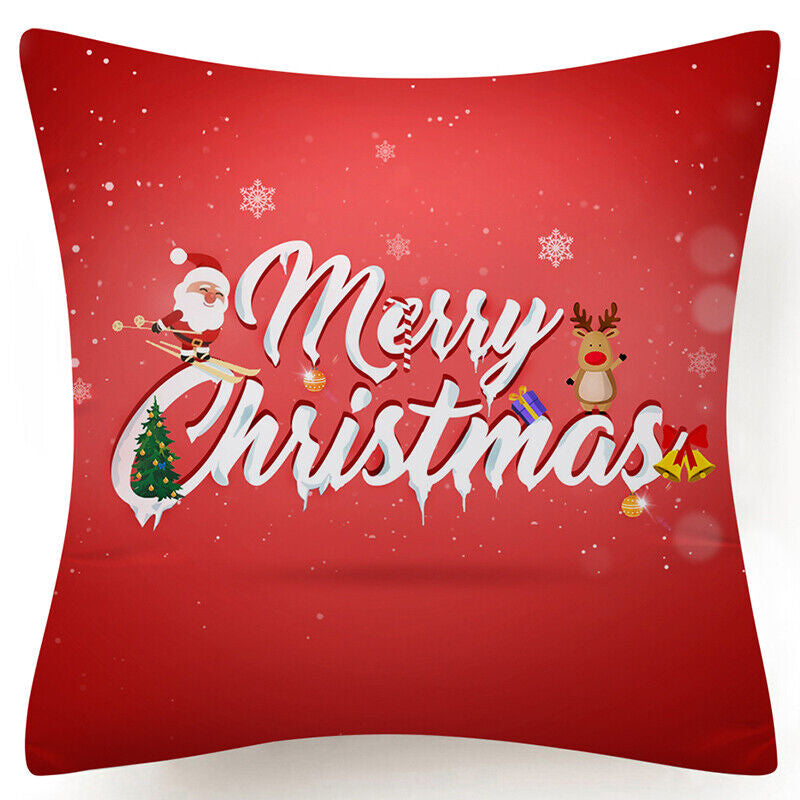 Throw PILLOW COVER Christmas Gift Decorative Xmas Two-Sided Cushion Cases 18X18"