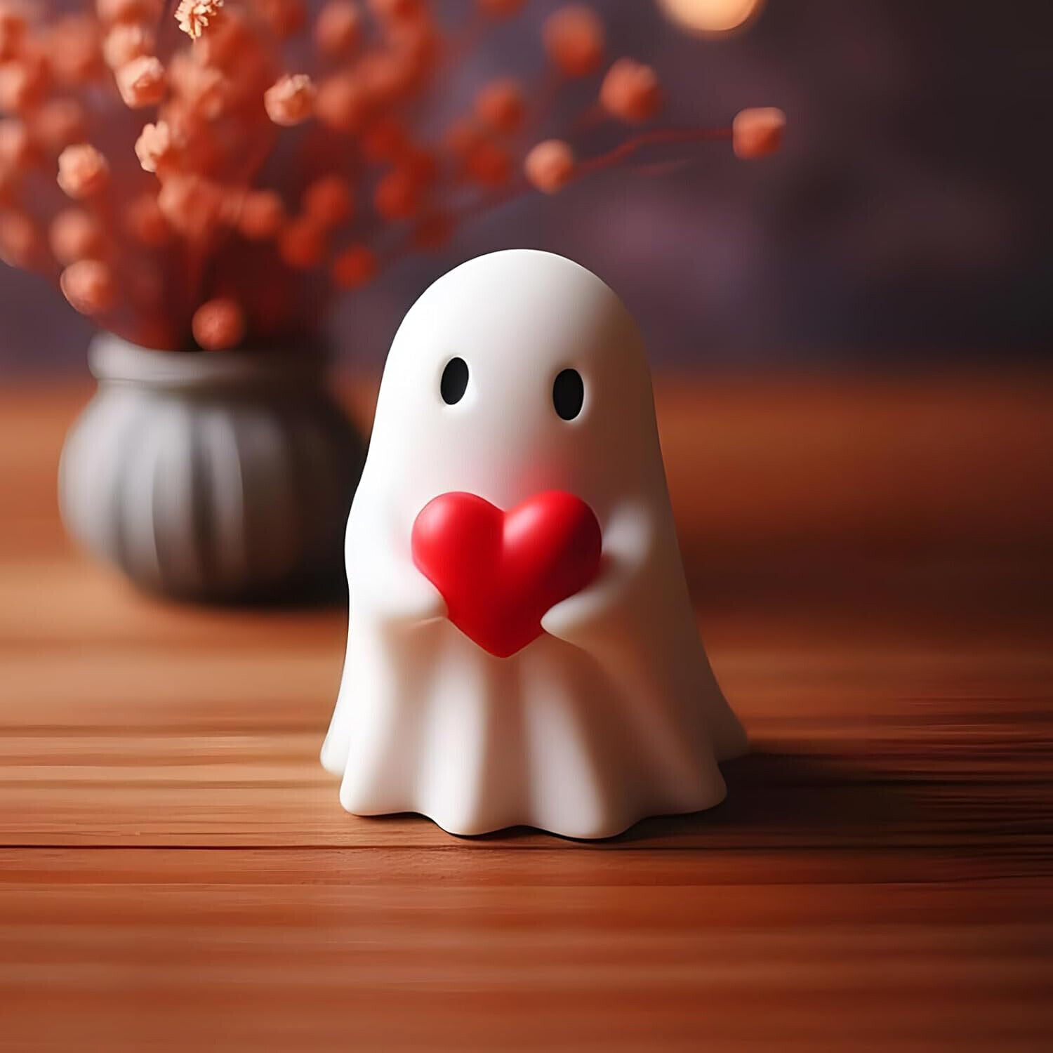Halloween Cute Ghost Figurine Spooky Resin Statue Decoration Home Tabletop Decor