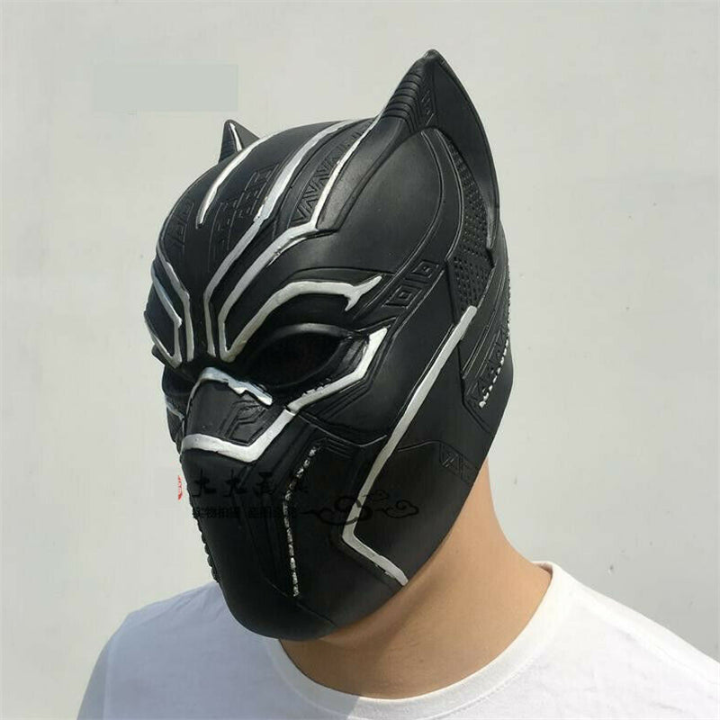 Black Panther Cosplay Mask Helmet Avengers Halloween Costume Props Adult Kids