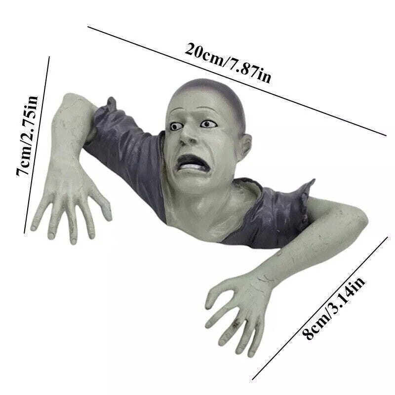 New Halloween Crawling Zombie Horror Props Outdoor Garden Statue Graveyard Decor