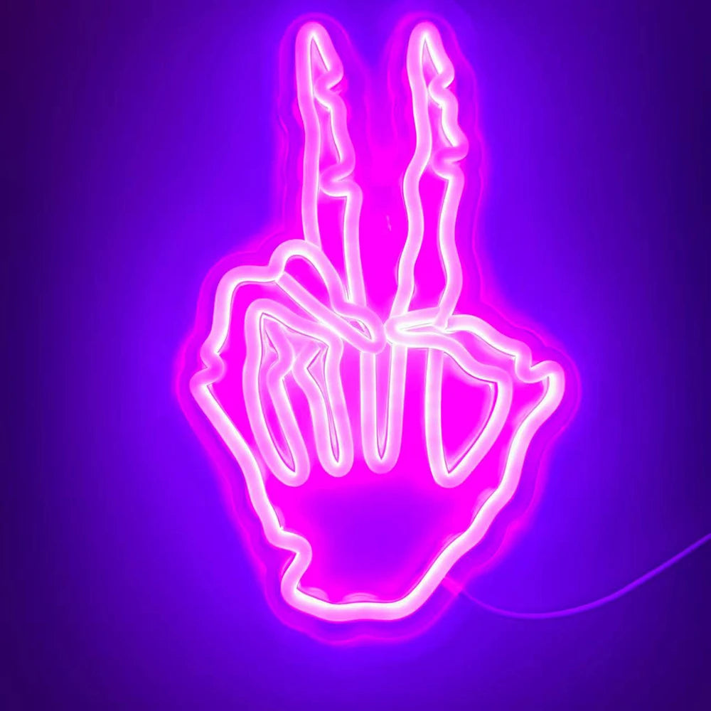 Halloween Trick or Treat Neon Sign , 16X11 in Dimmable USB Powered Halloween LED Red Light for Shop Bar Party Wall Decor