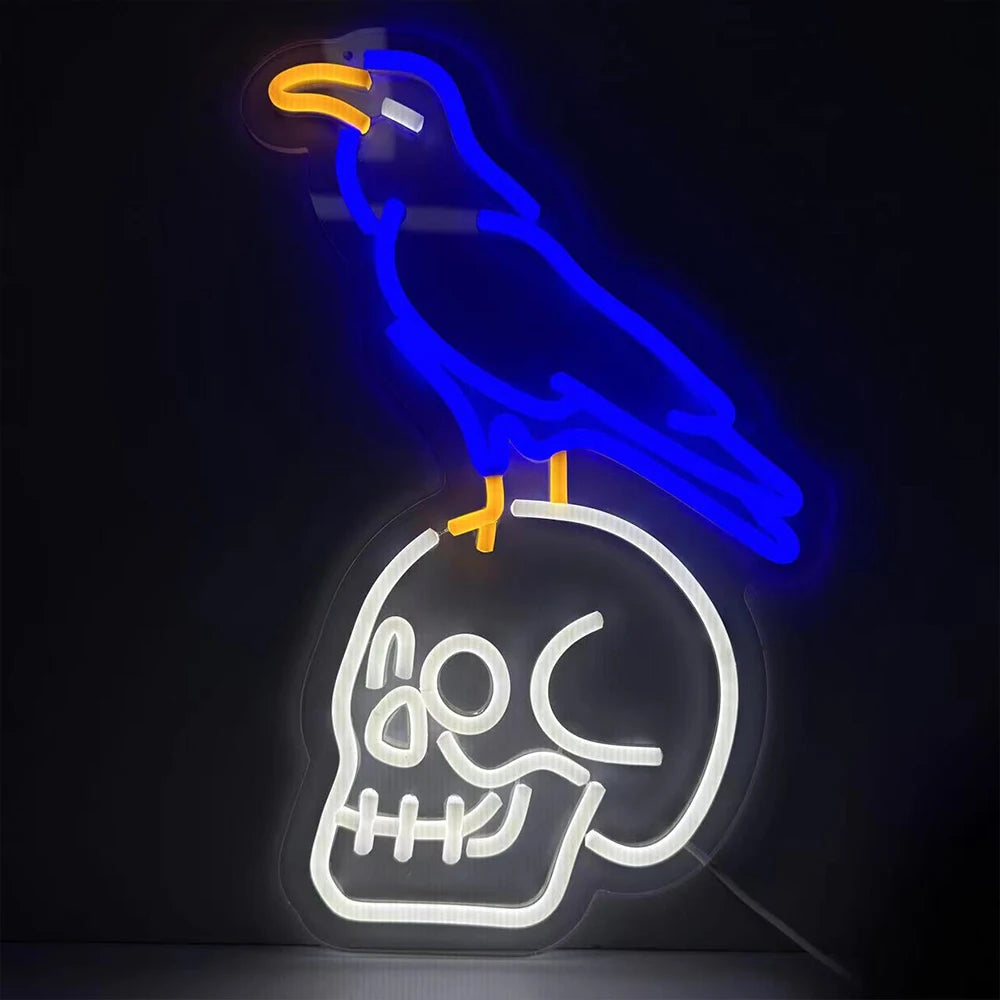 Halloween Trick or Treat Neon Sign , 16X11 in Dimmable USB Powered Halloween LED Red Light for Shop Bar Party Wall Decor