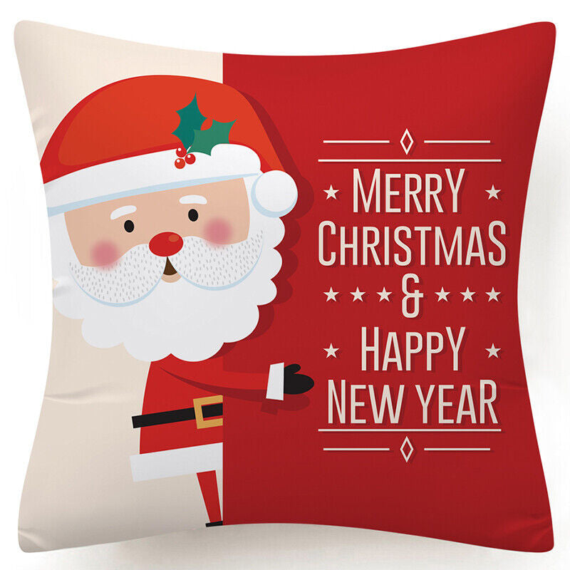 Throw PILLOW COVER Christmas Gift Decorative Xmas Two-Sided Cushion Cases 18X18"