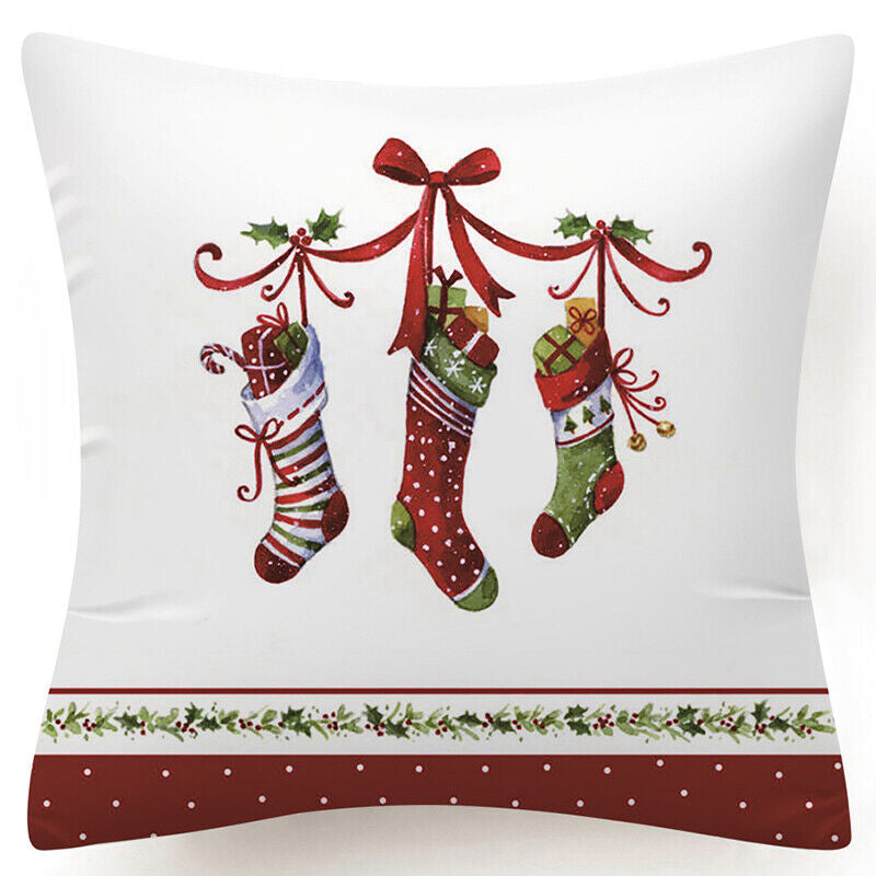 Throw PILLOW COVER Christmas Gift Decorative Xmas Two-Sided Cushion Cases 18X18"