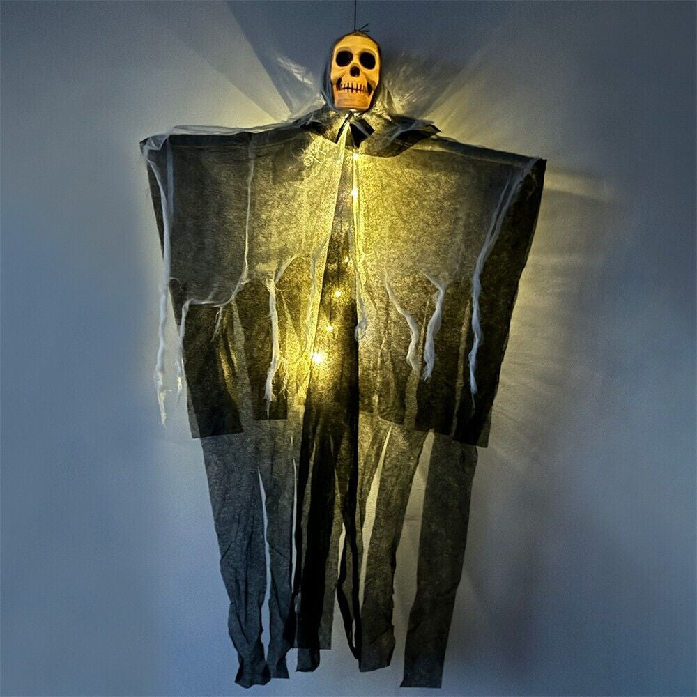 Halloween Haunted House Hanging Ghost W/ LED for Front Door Indoor/Outdoor Decor