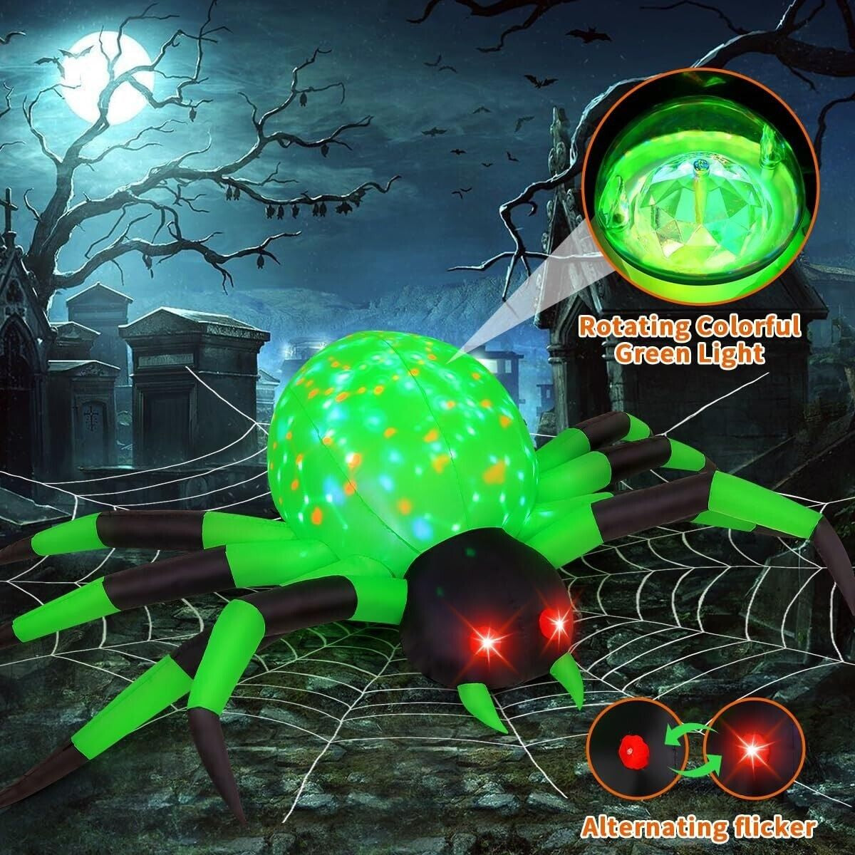 9FT Halloween Inflatable Outdoor Decorations Blow up LED Yard Decor Decoration