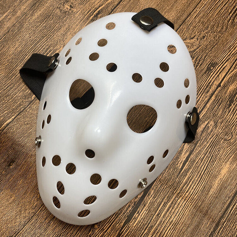 White Halloween Freddy Jason Mask Scary Hockey Party Mask Friday 13Th Full Mask