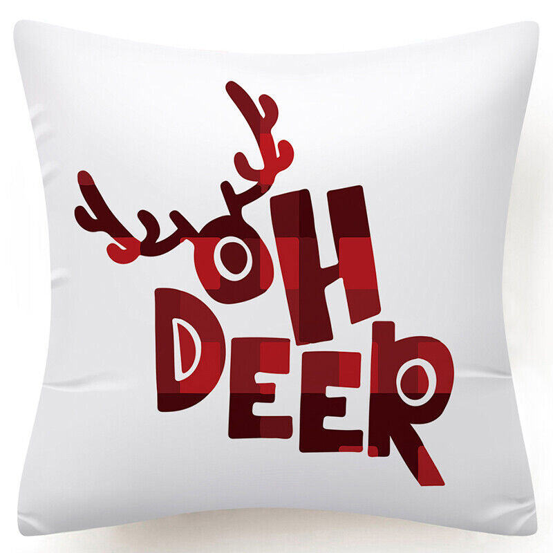 Throw PILLOW COVER Christmas Gift Decorative Xmas Two-Sided Cushion Cases 18X18"