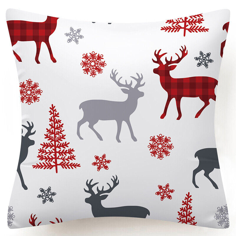 Throw PILLOW COVER Christmas Gift Decorative Xmas Two-Sided Cushion Cases 18X18"