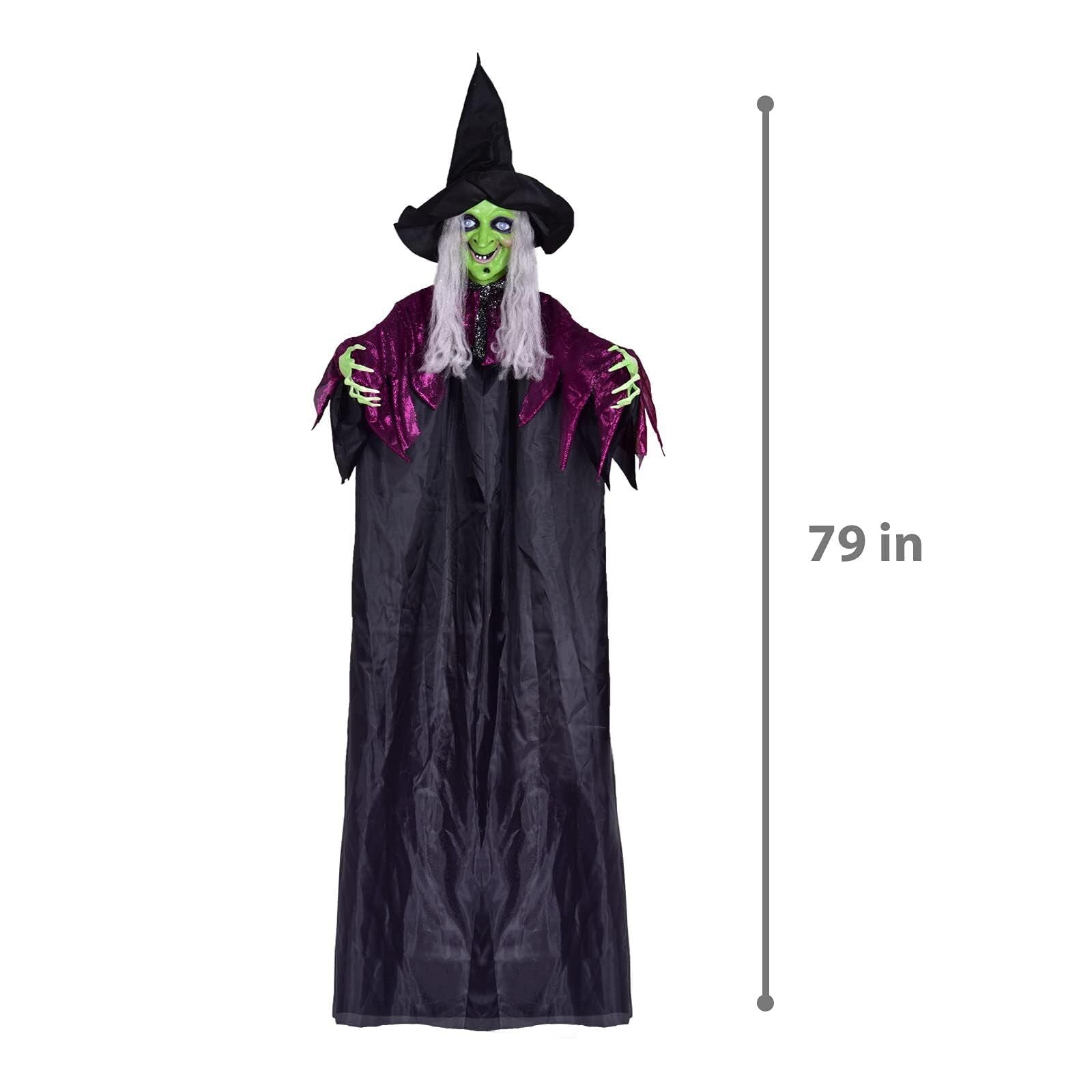 79” Halloween Decorations Outdoor - Hanging Animatronic Halloween Decorations...