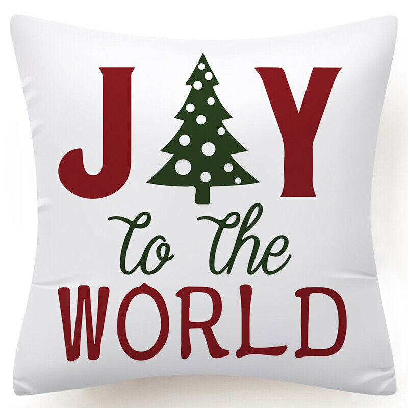 Throw PILLOW COVER Christmas Gift Decorative Xmas Two-Sided Cushion Cases 18X18"