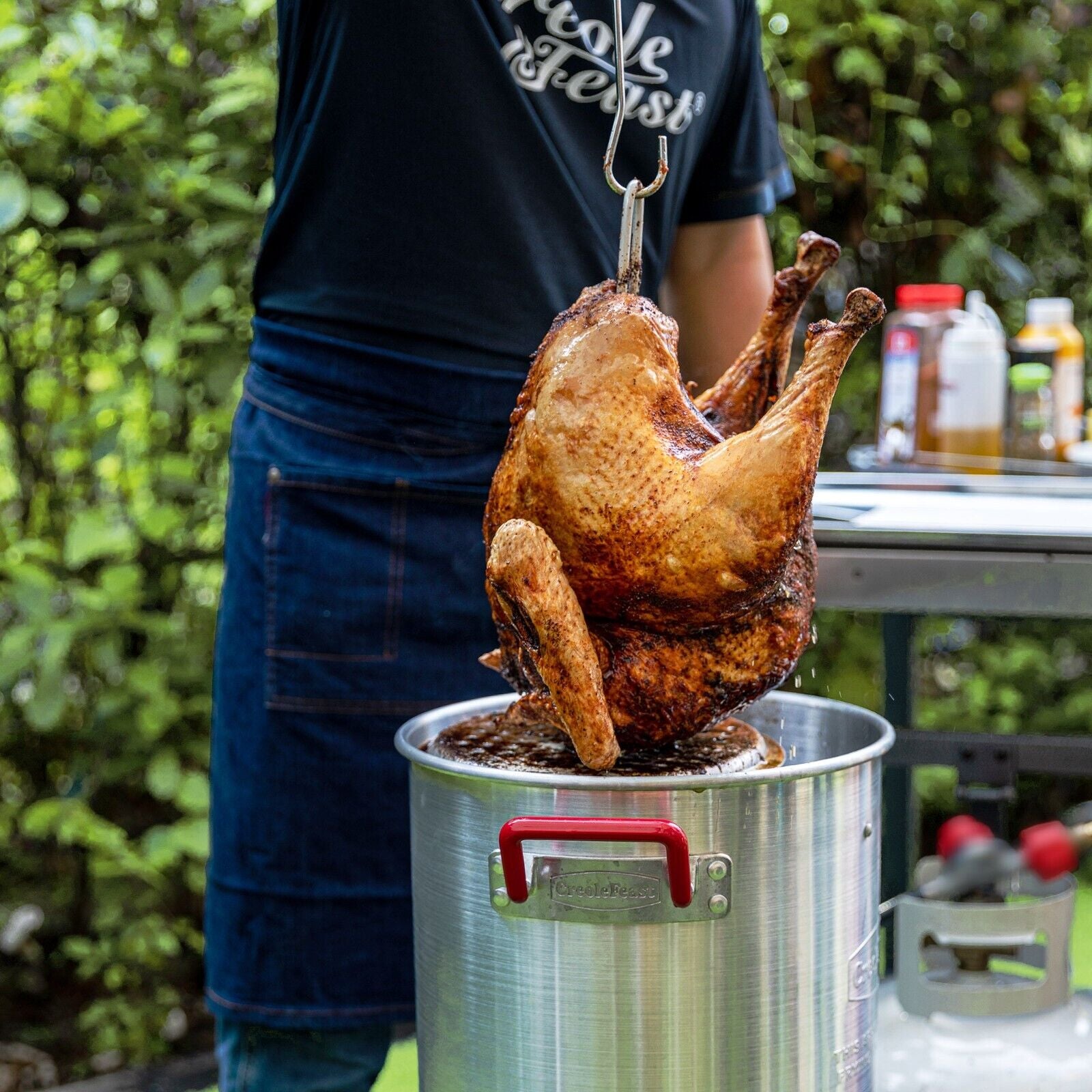 Creole Feast 30 Qt. Turkey Fryer Boiler Steamer Kit Thanksgiving Day Deep Fry