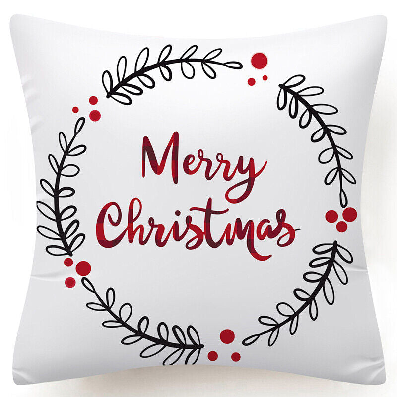 Throw PILLOW COVER Christmas Gift Decorative Xmas Two-Sided Cushion Cases 18X18"