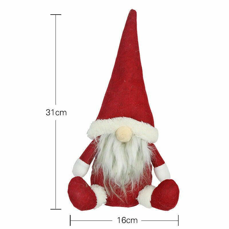 3Pcs Christmas Faceless Gnome Santa Plush Dolls Xmas Ornament Toy Table Decor US