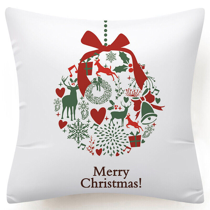 Throw PILLOW COVER Christmas Gift Decorative Xmas Two-Sided Cushion Cases 18X18"