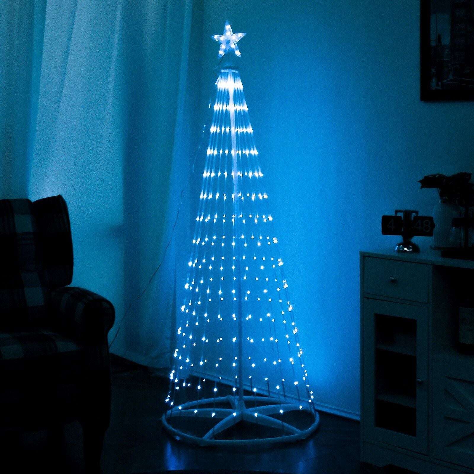 370 LED Lights Show Christmas Tree Cone Outdoor Xmas Home Yard Decor Multicloor