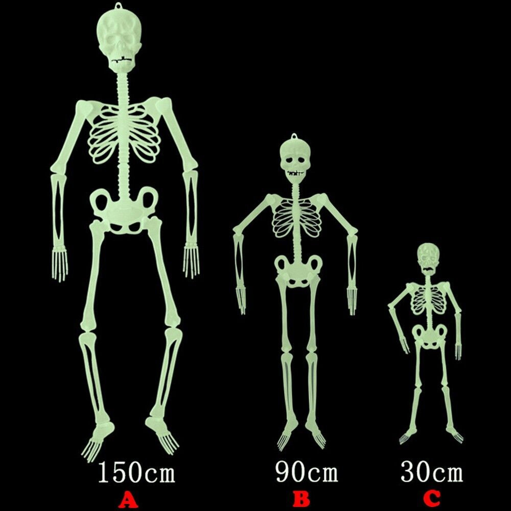 Halloween Scary Luminous Skeleton Glow Evil Hanging Decoration Outdoor for Party