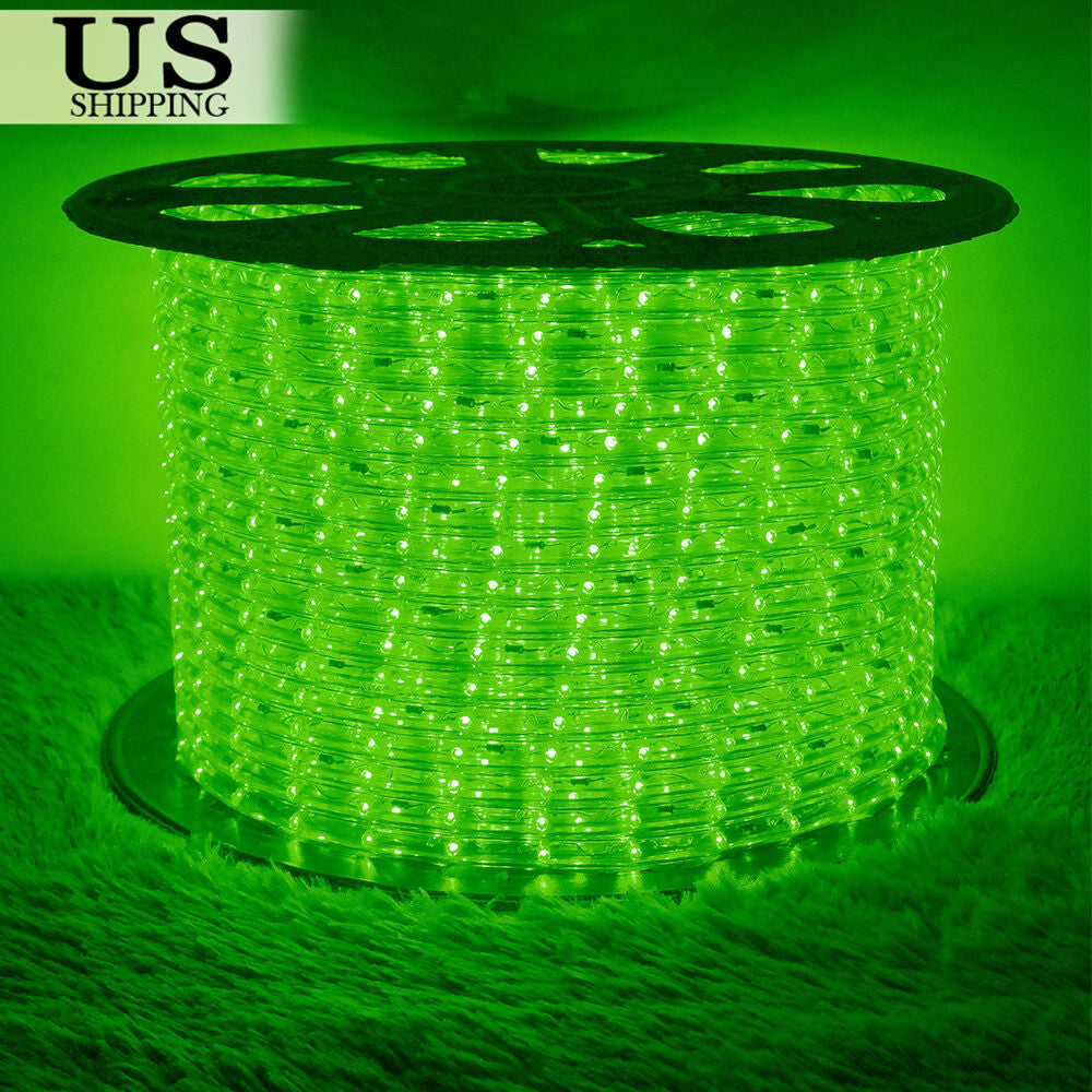 LED Rope Light 110V Garden Indoor Outdoor String Lighting Tube 50/150/100/300 Ft