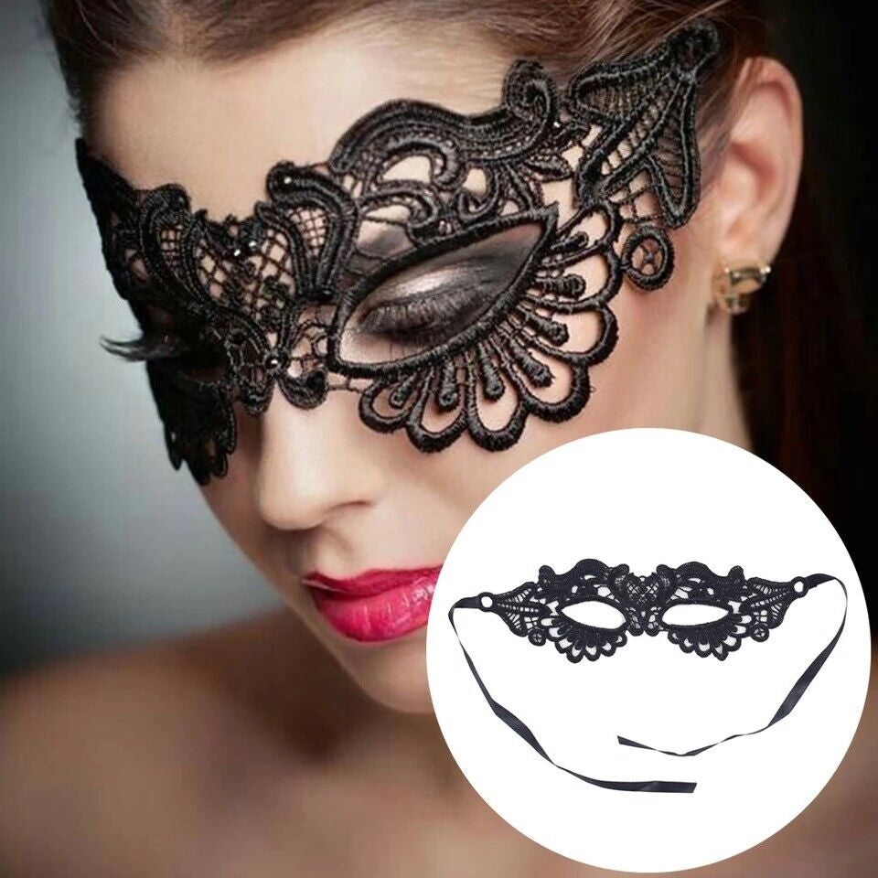 1Pc Black Lace Mask Sexy Masquerade Eye Face Eyemask Women Party Halloween Hot
