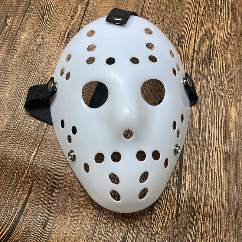 White Halloween Freddy Jason Mask Scary Hockey Party Mask Friday 13Th Full Mask