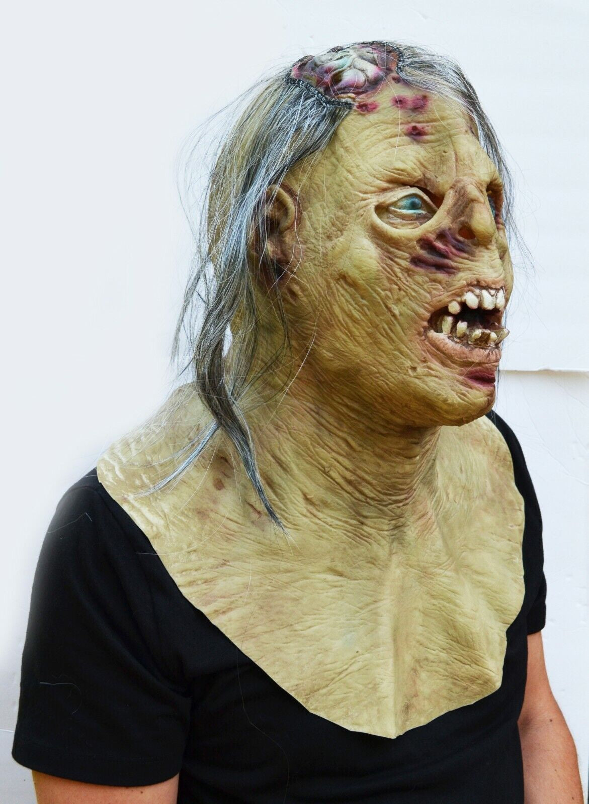 Zombie Halloween Mask Walking Zombie Rotting Dead Decaying Latex with Chest