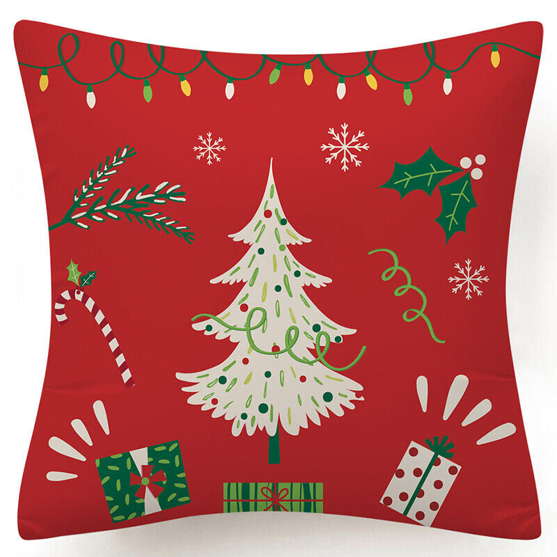 Throw PILLOW COVER Christmas Gift Decorative Xmas Two-Sided Cushion Cases 18X18"