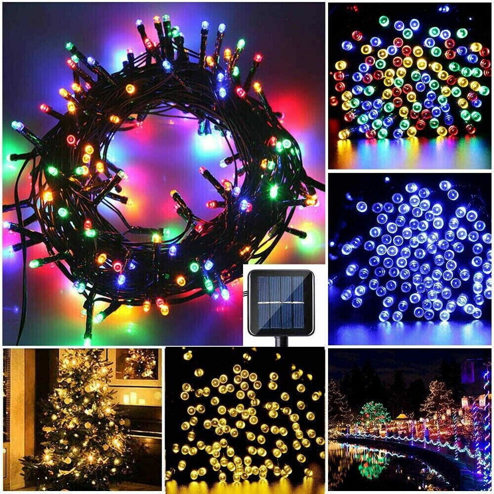 Solar String Lights Outdoor 8 Modes Waterproof for Garden/Landsca