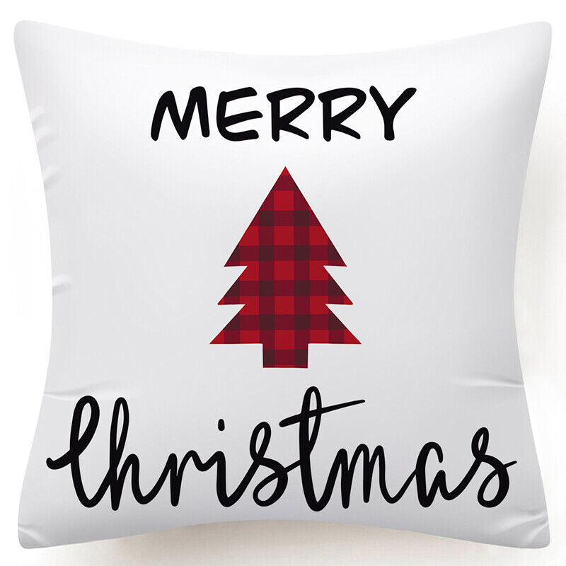 Throw PILLOW COVER Christmas Gift Decorative Xmas Two-Sided Cushion Cases 18X18"
