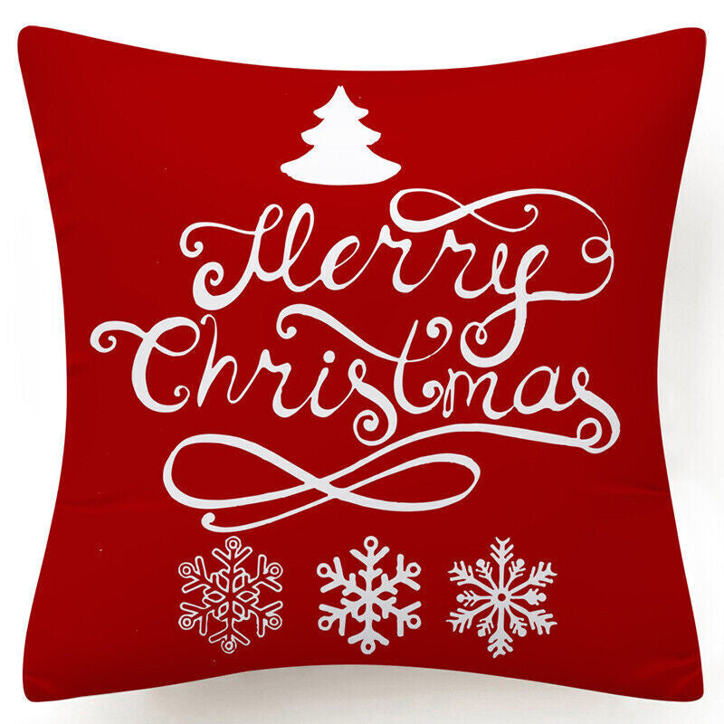 Throw PILLOW COVER Christmas Gift Decorative Xmas Two-Sided Cushion Cases 18X18"